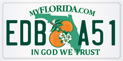 FL license plate EDBA51