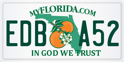 FL license plate EDBA52