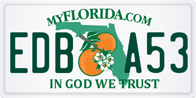 FL license plate EDBA53