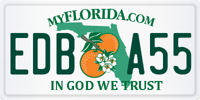 FL license plate EDBA55