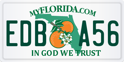 FL license plate EDBA56