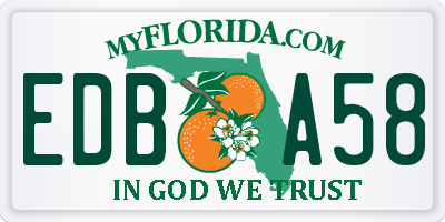 FL license plate EDBA58