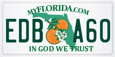 FL license plate EDBA60