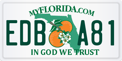 FL license plate EDBA81