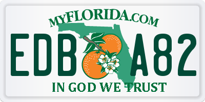 FL license plate EDBA82
