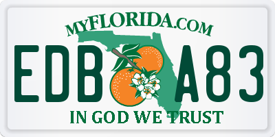 FL license plate EDBA83