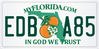 FL license plate EDBA85