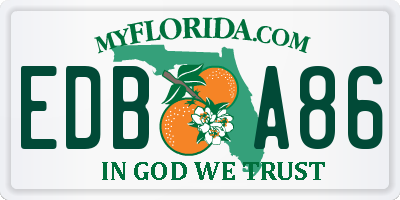 FL license plate EDBA86