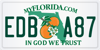 FL license plate EDBA87