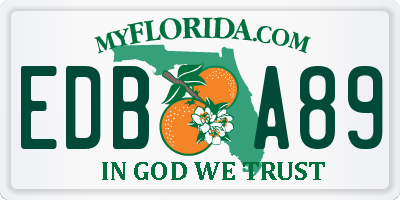 FL license plate EDBA89