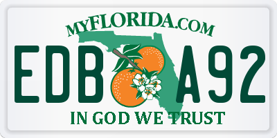 FL license plate EDBA92