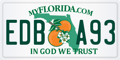 FL license plate EDBA93