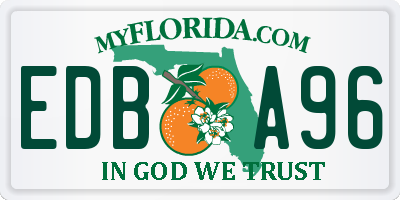 FL license plate EDBA96