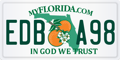 FL license plate EDBA98