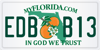 FL license plate EDBB13