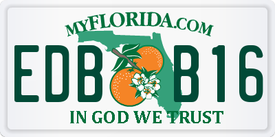 FL license plate EDBB16