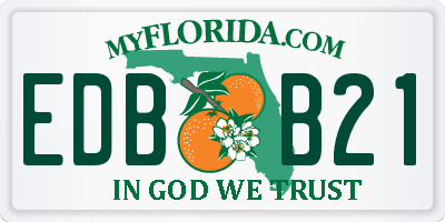 FL license plate EDBB21