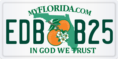 FL license plate EDBB25