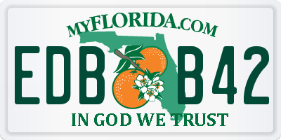 FL license plate EDBB42