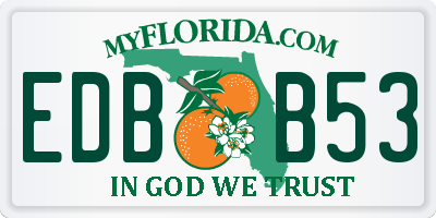 FL license plate EDBB53
