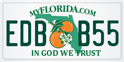 FL license plate EDBB55
