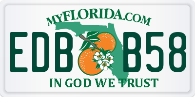 FL license plate EDBB58