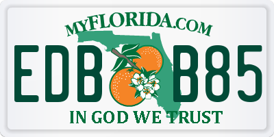 FL license plate EDBB85