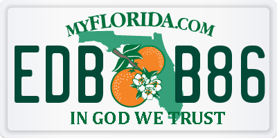 FL license plate EDBB86