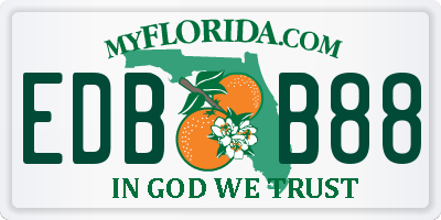 FL license plate EDBB88