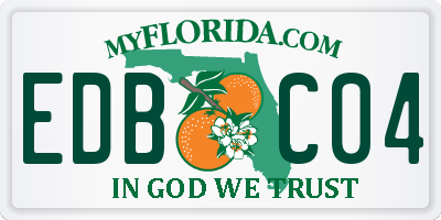FL license plate EDBC04