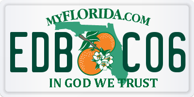 FL license plate EDBC06