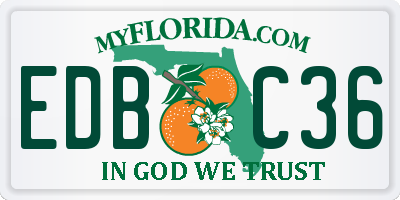 FL license plate EDBC36