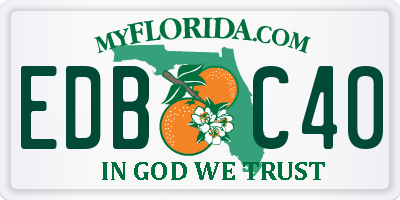 FL license plate EDBC40