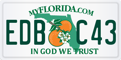 FL license plate EDBC43