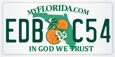 FL license plate EDBC54