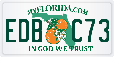 FL license plate EDBC73