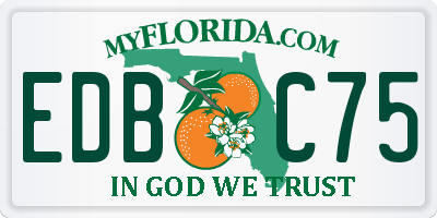 FL license plate EDBC75