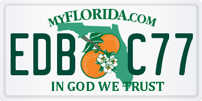 FL license plate EDBC77
