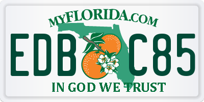 FL license plate EDBC85