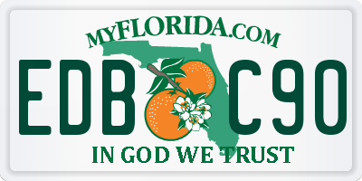 FL license plate EDBC90