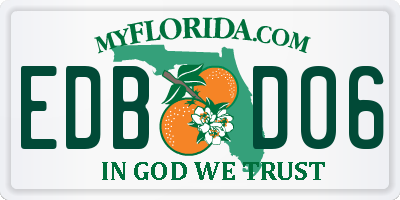 FL license plate EDBD06