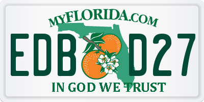 FL license plate EDBD27