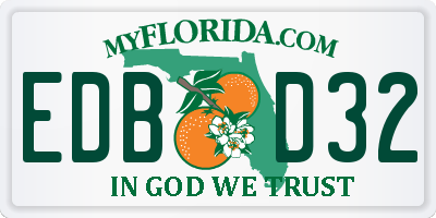FL license plate EDBD32