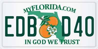 FL license plate EDBD40