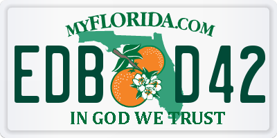 FL license plate EDBD42