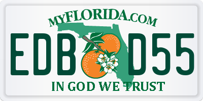 FL license plate EDBD55