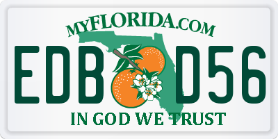 FL license plate EDBD56