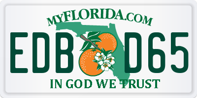 FL license plate EDBD65