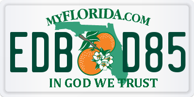 FL license plate EDBD85