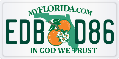 FL license plate EDBD86
